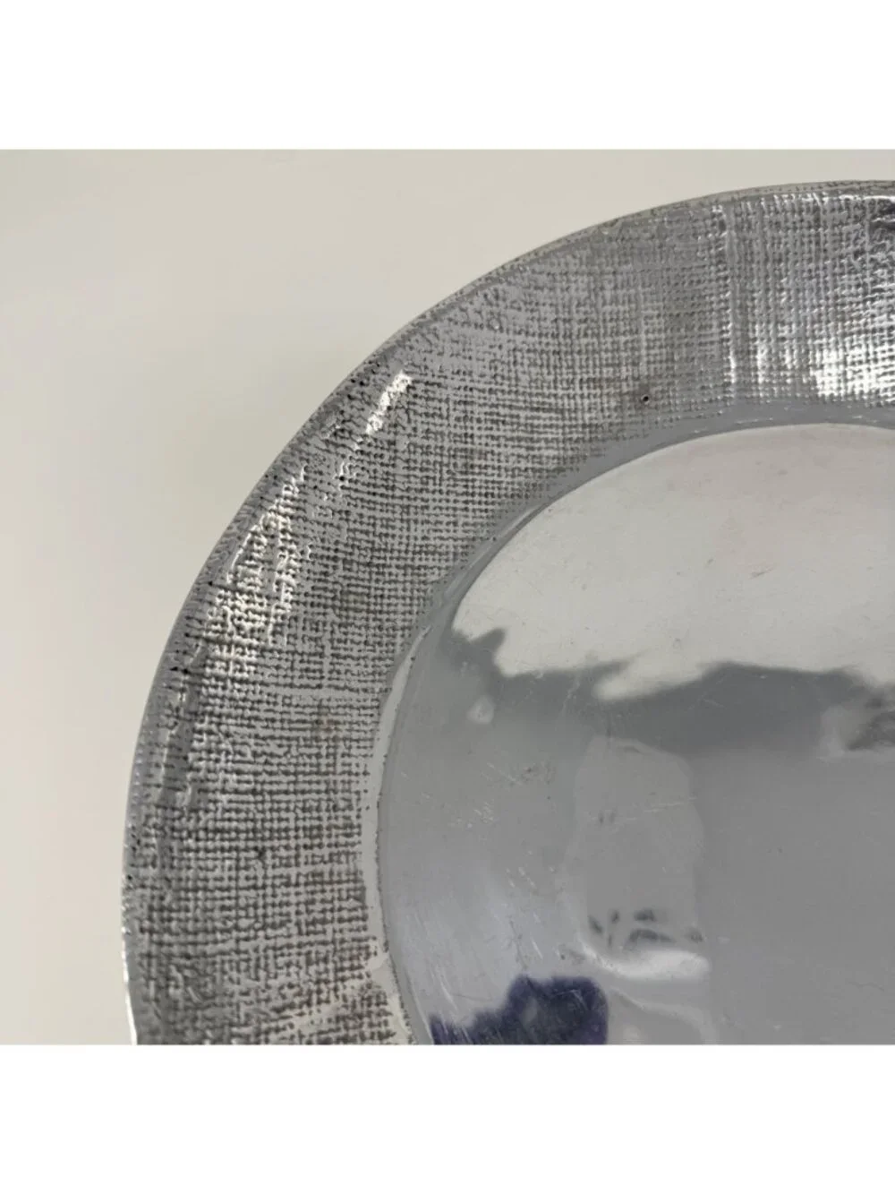 Mexican Hammered Metal Footed Bowl & Tray Set